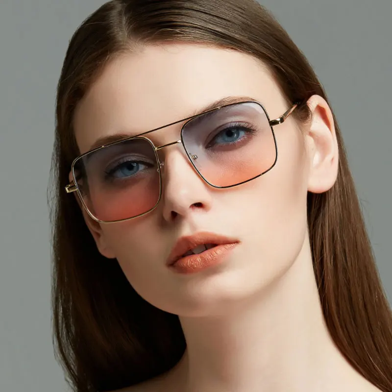 Új Túlméretezett Napszemüveg Női Luxus Márka Tervezője Túlméretezett Keret Gradiens Napszemüvegek Divat Vintage Női Oculos De Sol