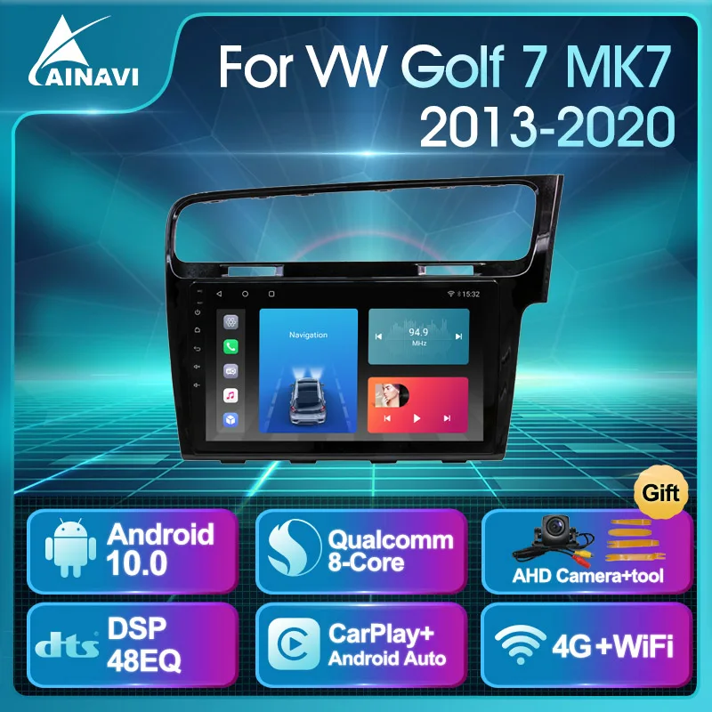 Autórádió GPS Android 10 Volkswagen VW Golf 7 MK7 2013-2020 Auto Hifi, Multimédia Lejátszó Navigáció Carplay 2 Din