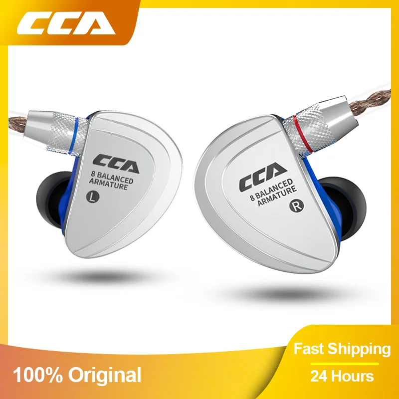 CCA C16 Vezetékes Fülhallgató Levehető Kábel 8BA Kiegyensúlyozott Armatúra Az Ear Füldugót Fejhallgató Mikrofon Monitor Sport Fülhallgató