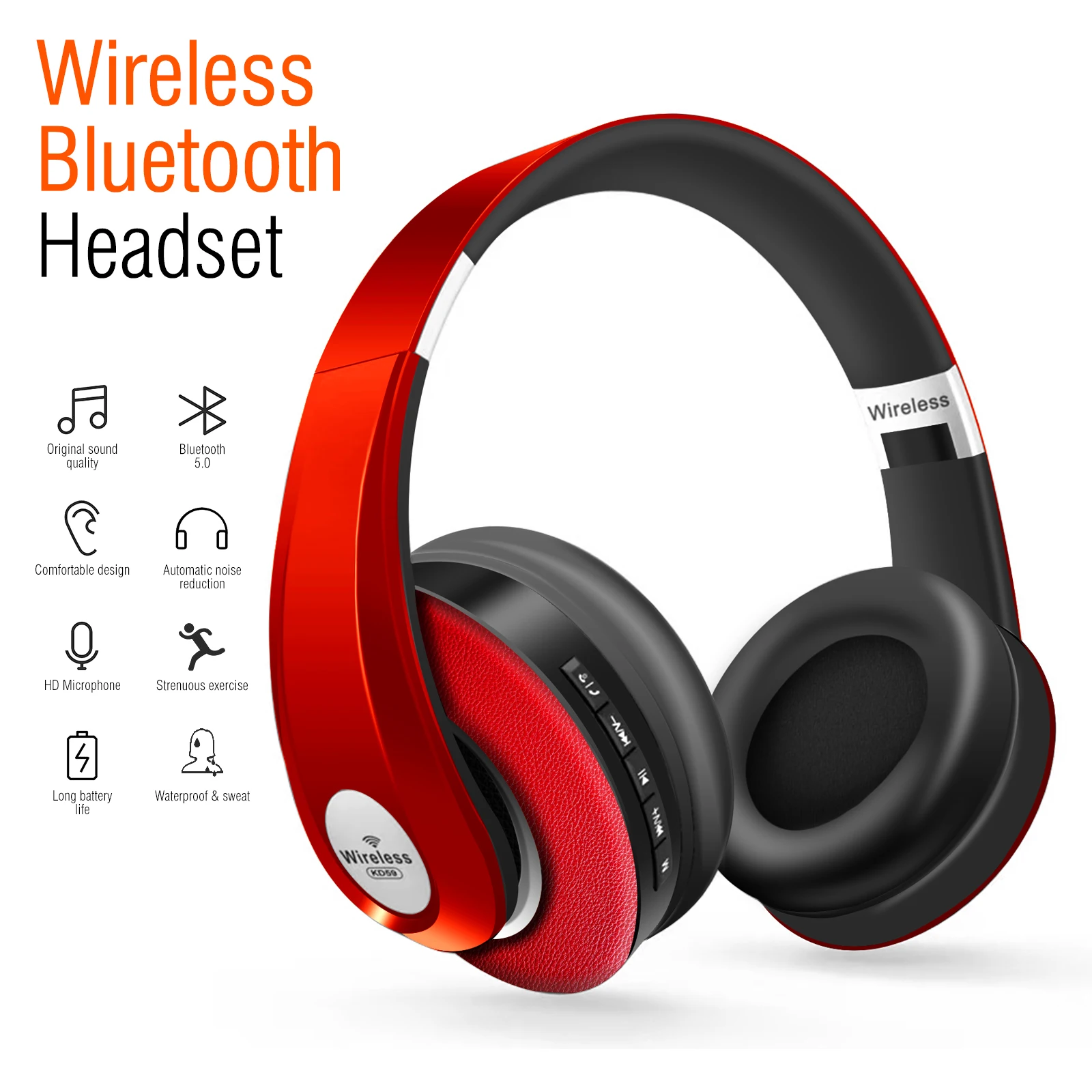 Bluetooth 5.0 Vezeték nélküli Professzionális Fejhallgató Mikrofonnal Sport Át Ear Fülhallgató Monitor Fülhallgató TWS HiFi Zenét Fülhallgató