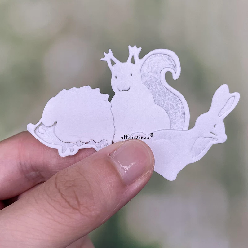 Új Erdei állatok sorozat fémforgácsolási Meghal DIY Scrapbooking Album Papír Kártyák Dekoratív Kézműves Dombornyomás Meghalni Darabok