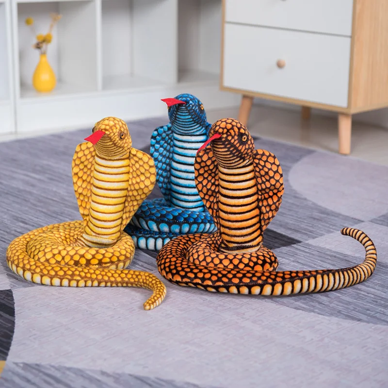 Szimulációs Kígyó Plüss Játékok Óriás Kígyó, Kobra Állatok Python Puha Plüss Babák Bithday Ajándékok gyermekjátékok lakberendezés 110cm