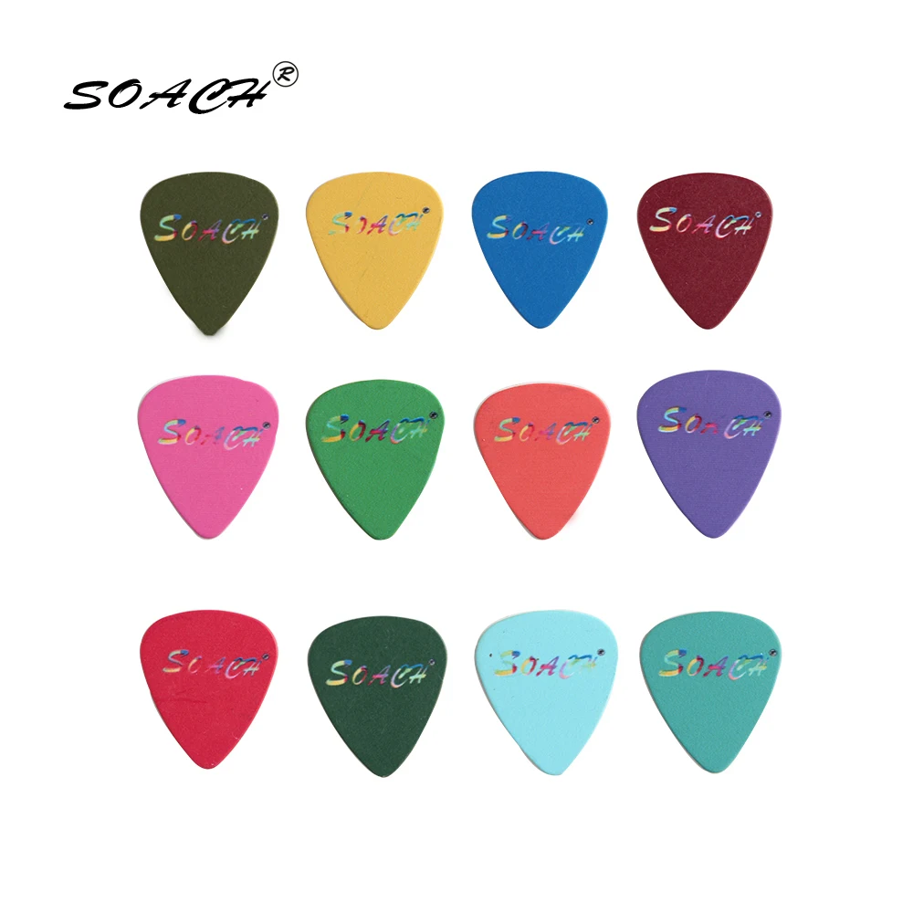SOACH 10db 3 féle vastagságú új márka gitár csákány bass Pure color képek minőségű nyomtatás vegye Gitár tartozékok