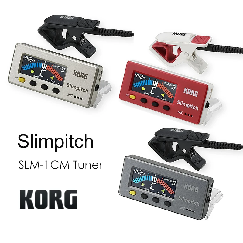 Korg Slimpitch SIM-1CM Kromatikus Hangoló a Kontakt Mikrofon, 12-Megjegyzés Egyenlő Temperamentum