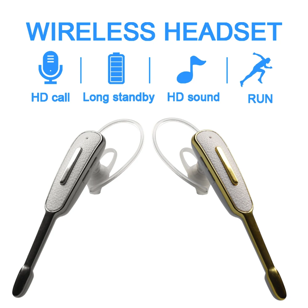 Auriculares Bluetooth Vezeték Nélküli Fülhallgató Fülbe Horog Kihangosító HiFi Sztereó Fülhallgató Üzleti Sport Vezetés Fülhallgató Mikrofonnal