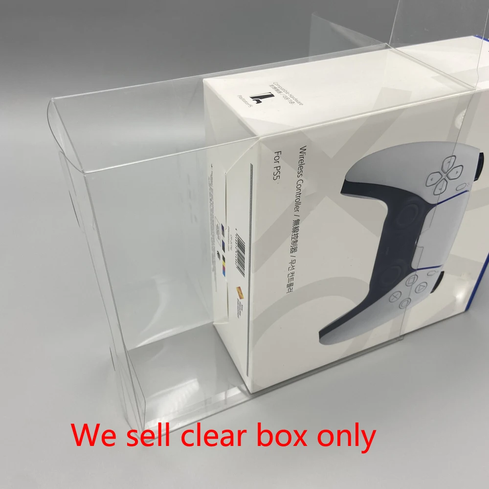 10 pca sok Átlátszó PET műanyag kijelző box tároló doboz Sony PS5 DualSense játékvezérlő gyűjtemény védelem doboz
