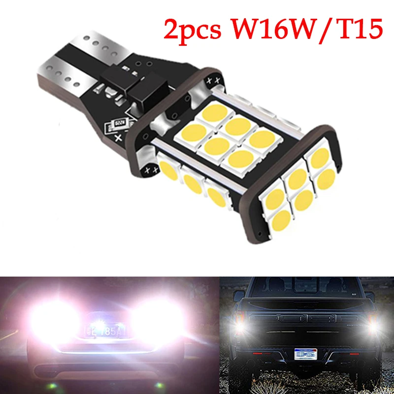 Tolató autó LED Fehér W16W T15 3030 12V 50000 Óra élettartam Megvilágítás Automatikus Led Lámpa Autó Autóipari Áruk