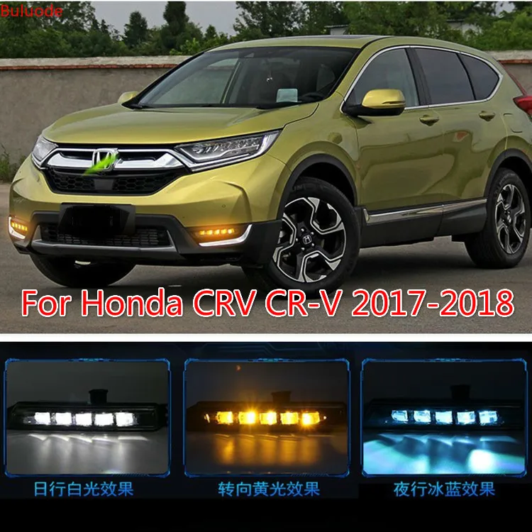 Nagy meccs Honda CRV CR-V 2017 2018 DRL LED Vezetés Nappali menetjelző Fény, ködlámpa, sárga indexet, stílus Relé