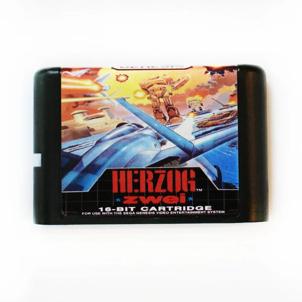 Herzog Zwei 16 bit MD Játék Kártya Sega Mega Drive A SEGA Genesis