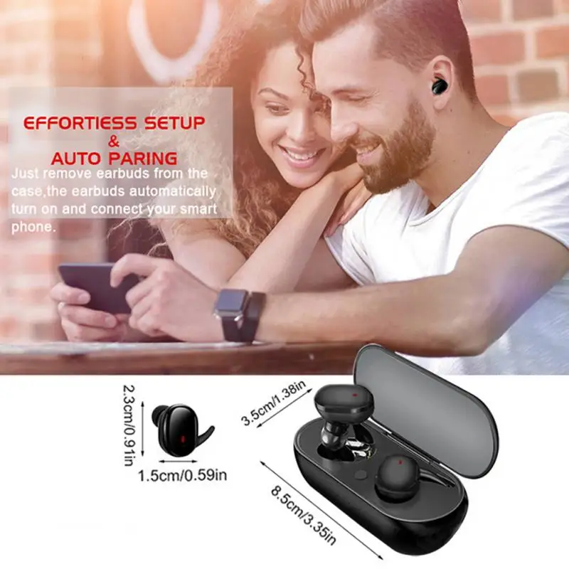 Y30 Bluetooth-kompatibilis Fülhallgatót Touch Típusú TWS Sport Kültéri Vezeték nélküli Fülhallgató 5,0 a Töltés Rekesz Intelligens Zaj