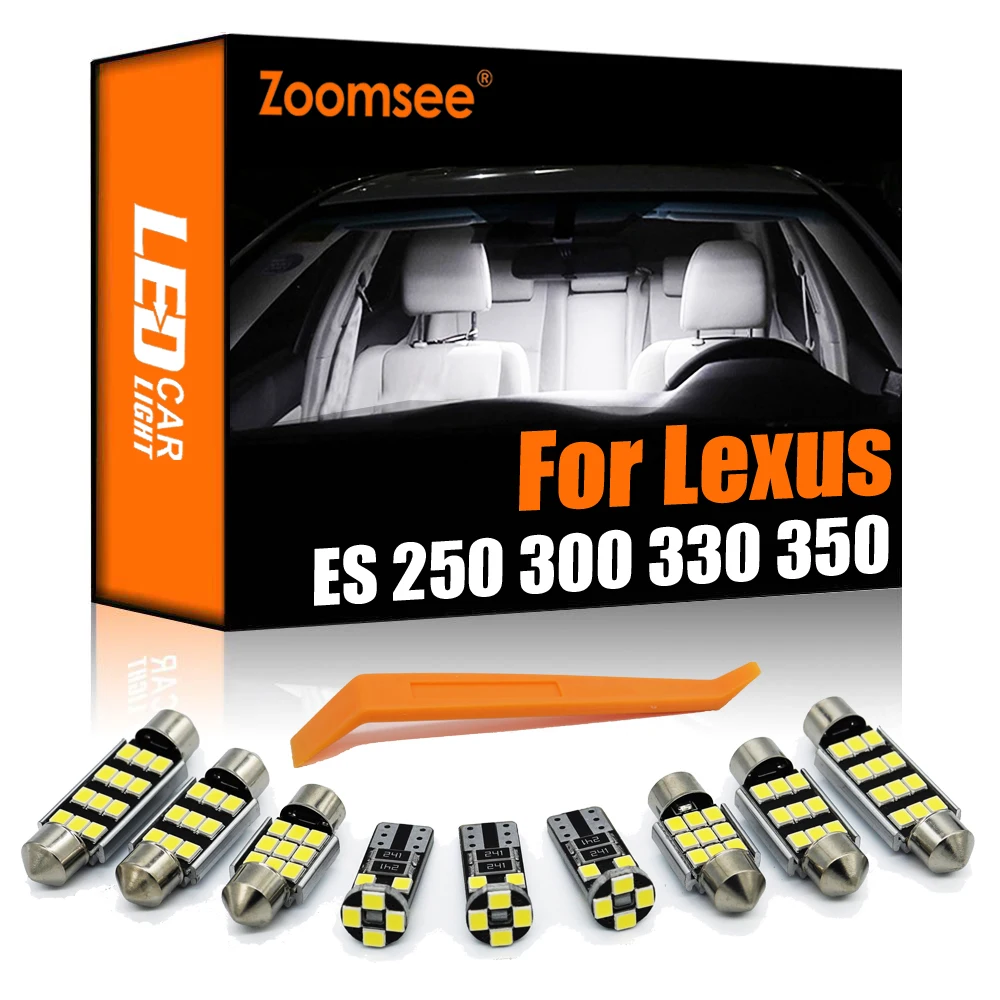 Zoomsee Belső LED Lexus ES ES250 ES300 ES330 ES350 ES300h 1989- 2013 2014 2015 2016 2017 Canbus Autó Térkép Kupola Lámpa Készlet