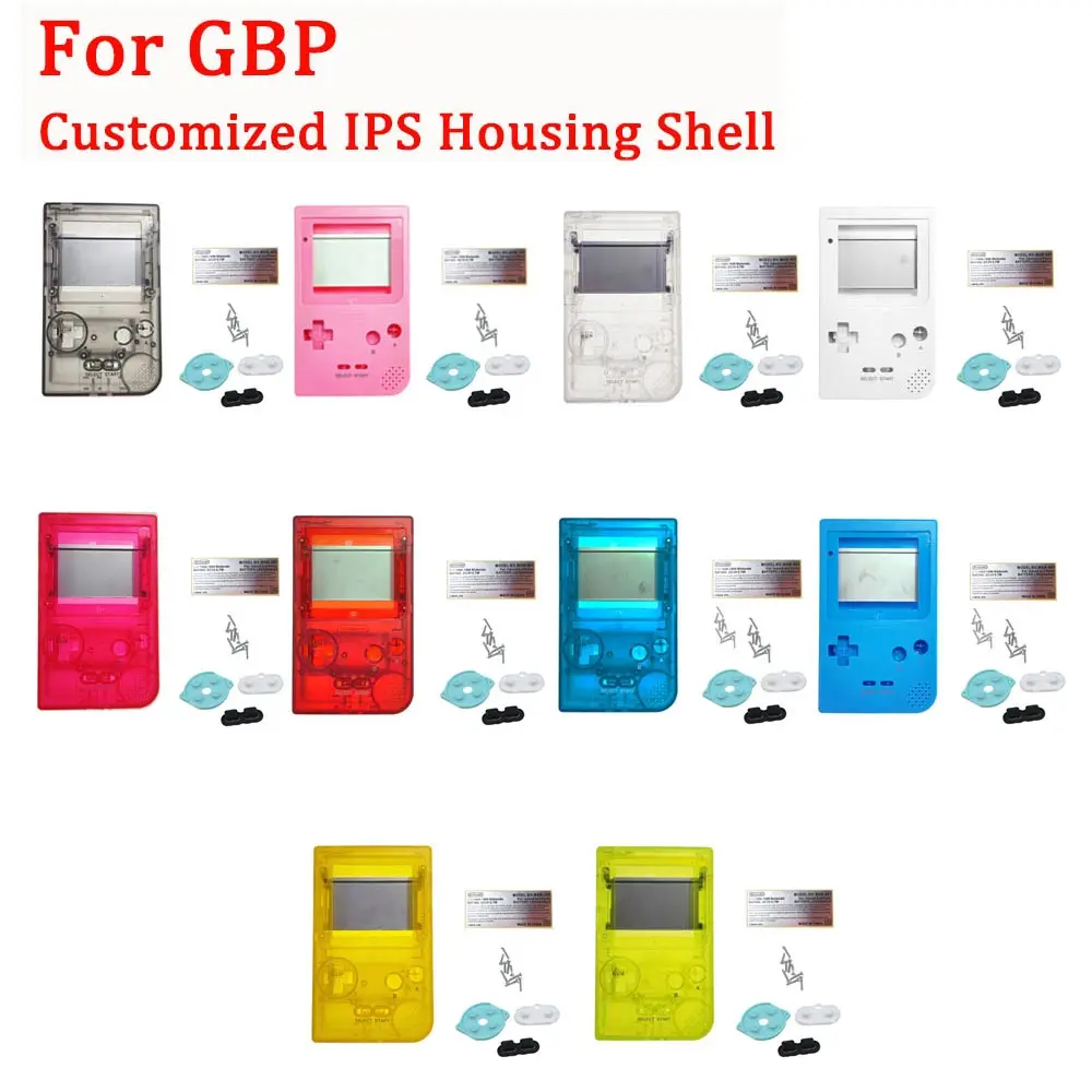 Új Előre Vágott IPS Shell Esetében GBP IPS LCD Képernyő Készletek 10colors szabott ips ház shell eredeti vezető gumi pad