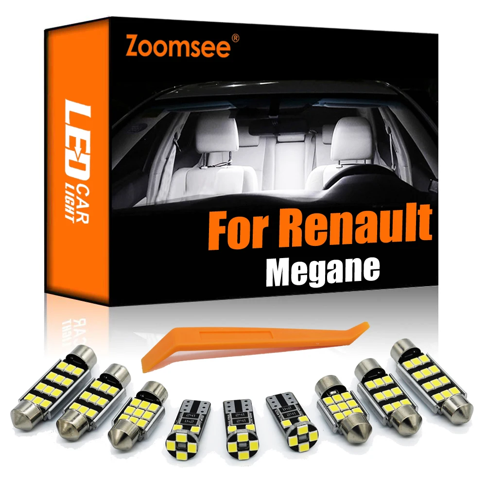 Zoomsee Canbus Renault Megane i II III IV 1 2 3 4 CC (1995-től 2017-Ig) a Jármű LED-es Belső Beltéri Izzó Búra olvasólámpa Készlet