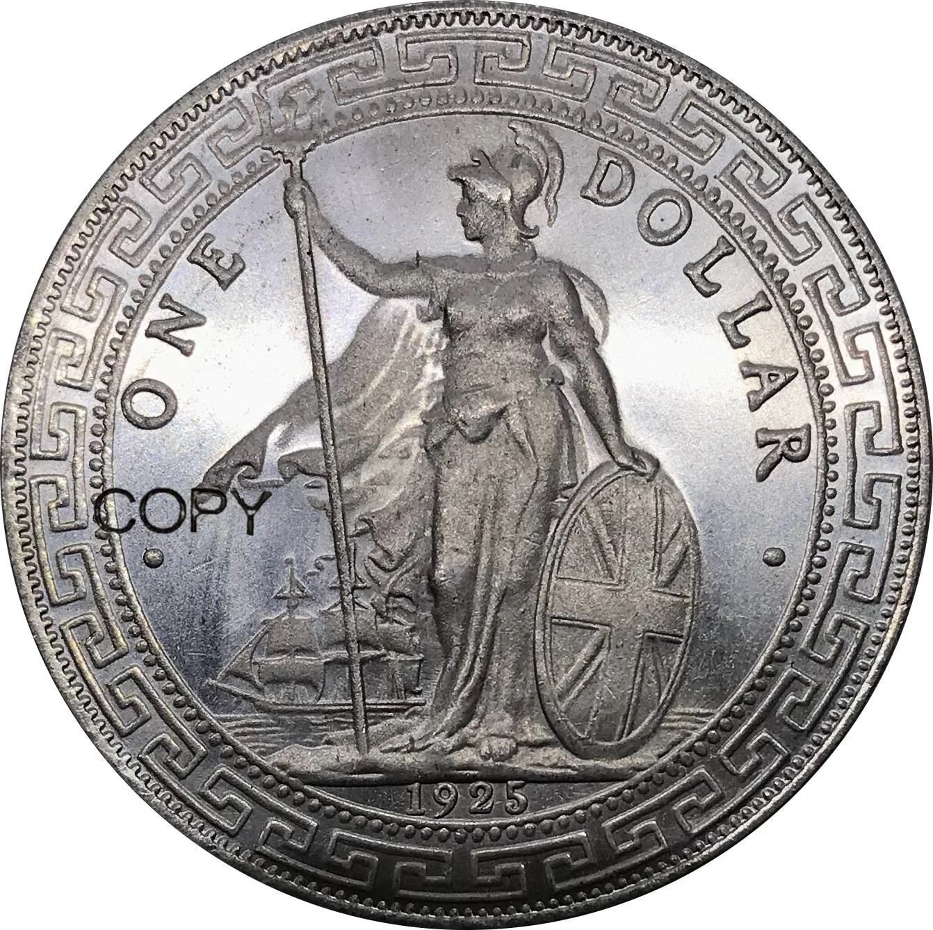 Az egyesült KIRÁLYSÁG 1925 Érme Egyesült Királyság 1 Dollár Brit Kereskedelmi Cupronickel Bevonatú Ezüst Hong Kong Fém Souvenir Ajándék Gyűjthető Érmék