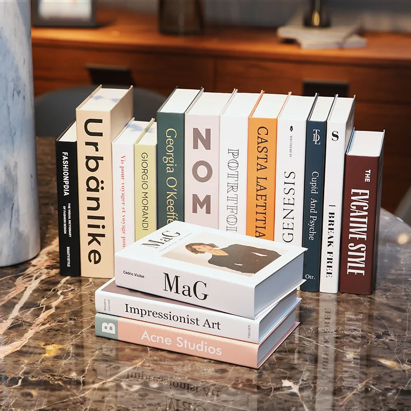 Egyszerű, Modern Angol Dekoráció Hamis Könyvet Díszek, Kellékek Könyv Modell Kávézó, Hotel Tanulmány Puha Kellékek Könyv Modell