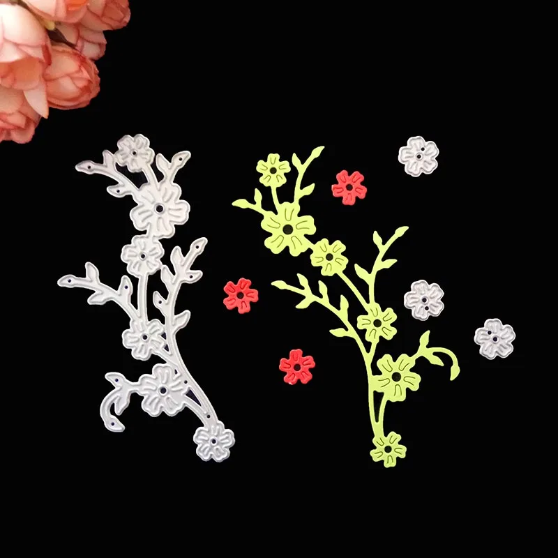 Vintage Virág Fém Cirrus Virág Vágás Meghal Stencil Scrapbooking Album Dekoratív Dombornyomás Kártya DIY Kézműves Papír