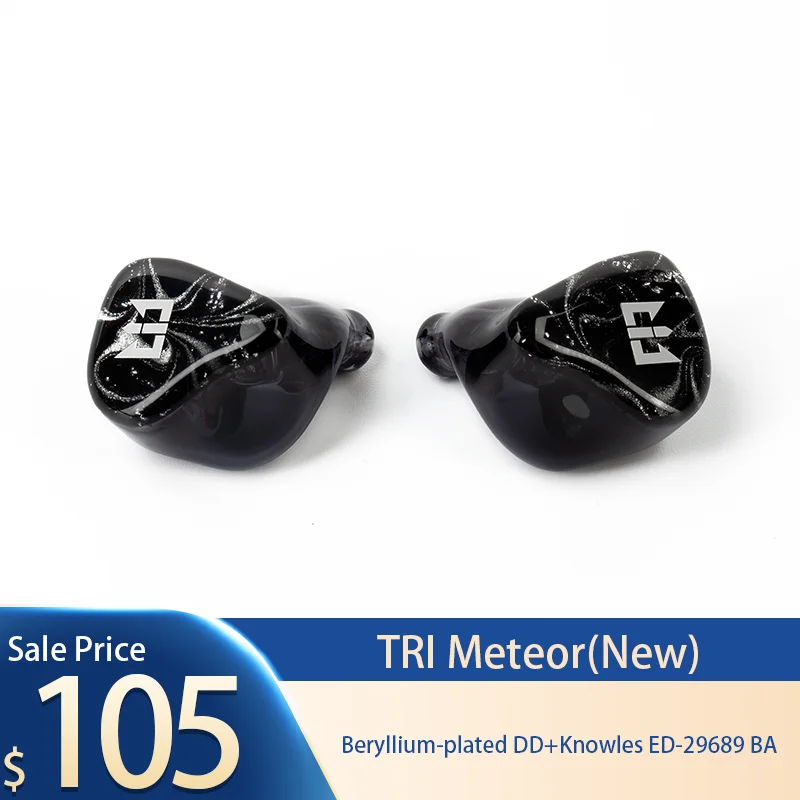 TRI Meteor 10mm Berillium-aranyozott Diafragma DD Vezetékes Fülhallgató Knowles ED-29689 BA Fejhallgató Monitor Fülhallgató Fülhallgató TRI tk2 IEM