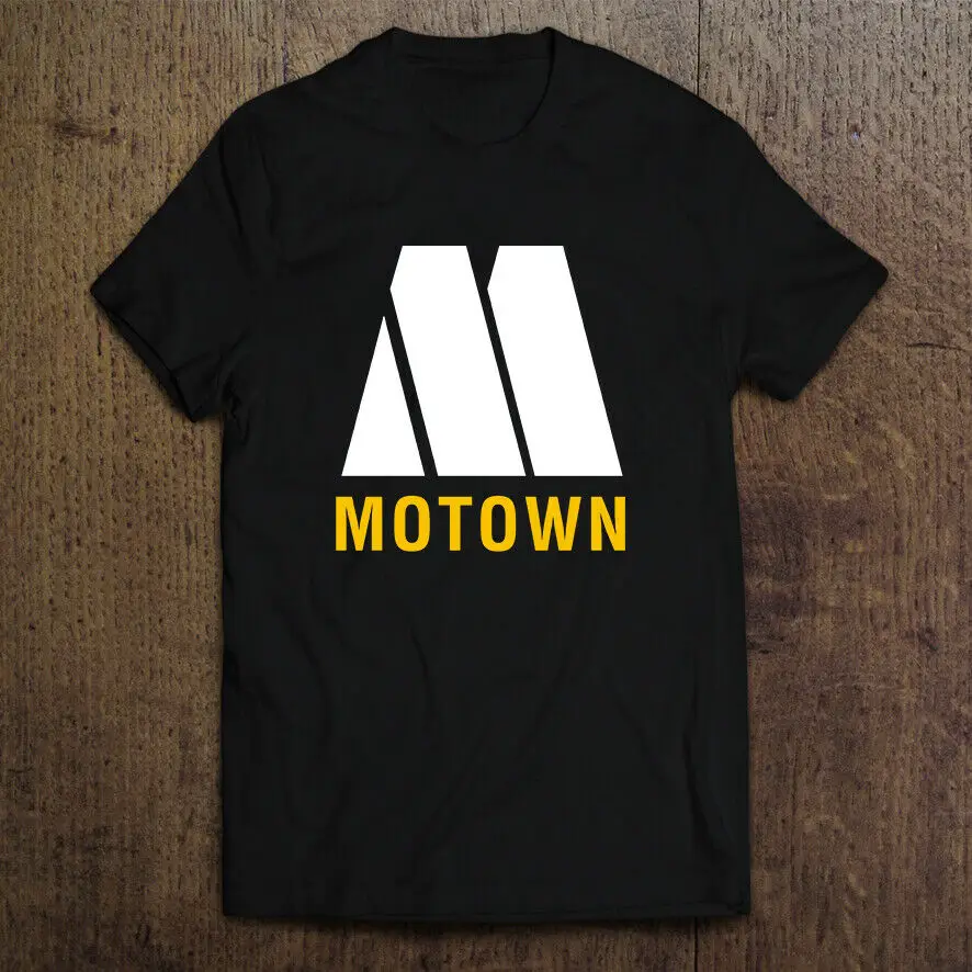 Motown Records Logója Férfi T-Shirt Póló Fekete Fehér Méret S-2Xl