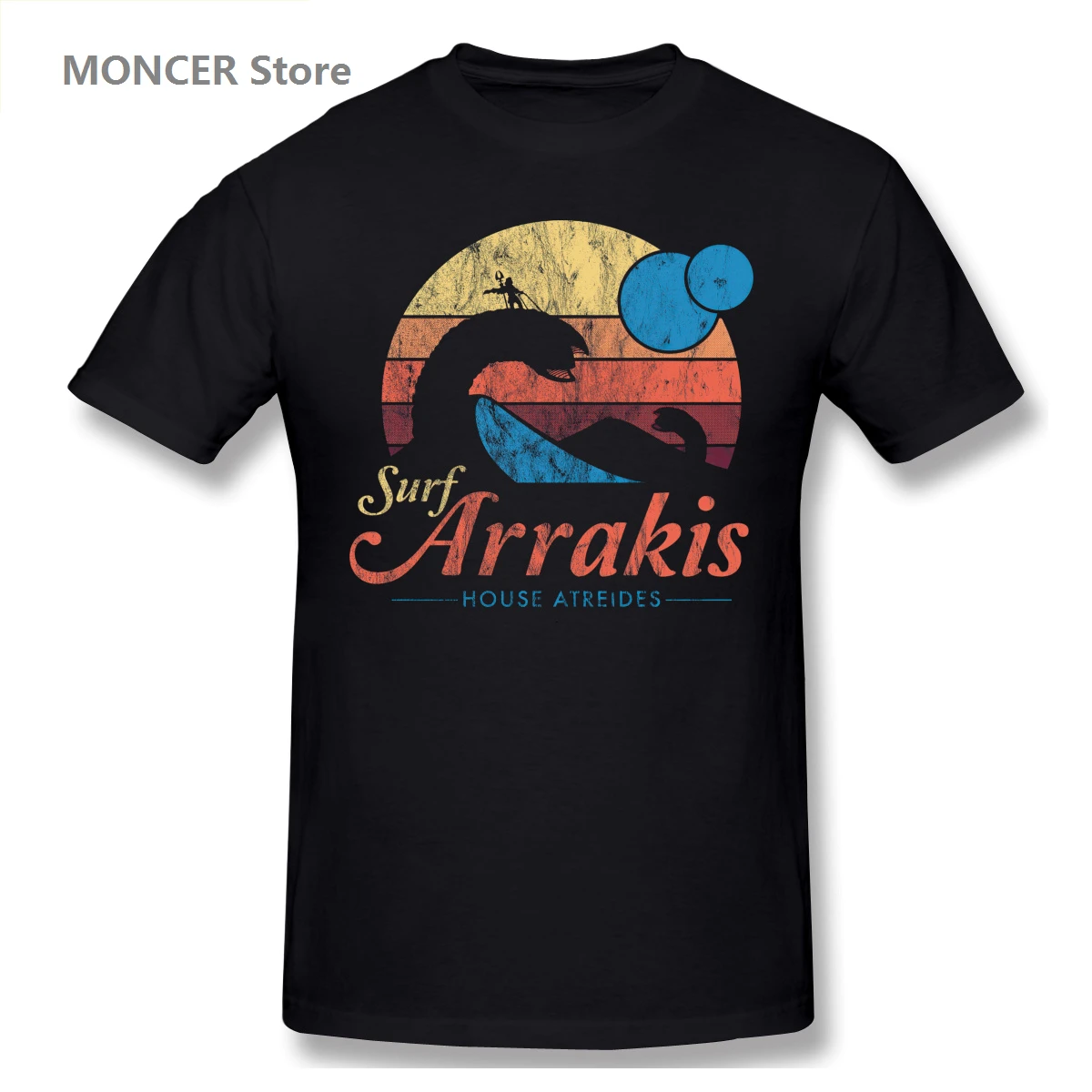 Látogasson el az Arrakis - Vintage Szomorú Surf - Dune - Sci Fi Póló Férfi/Női T-shirt Rövid Ujjú Grafika Tshirt Márkák Tee Maximum