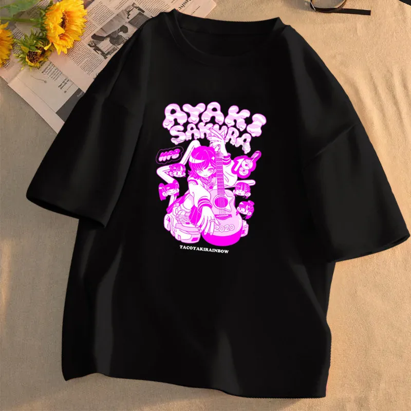 Anime Girl Női pólók Alkalmi Nyomtatott Női Póló Lány Rövid Ujjú Harajuku Streetwear,Hajóval
