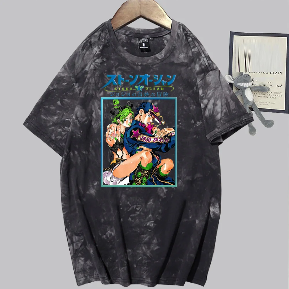 Anime Jojo Bizarr Kaland Kő Óceán Cujoh Jolyne Divat a Férfiak, mind a Nők Maximum T-shirt Rövid Ujjú Unisex Tshirt