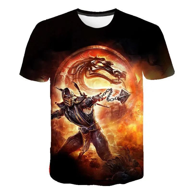 3D-s Mortal Kombat Póló Férfi Női 2021 Harci Játékok Gyerekek T-Shirt Rövid Ujjú Harajuku Streetwear Túlméretezett póló