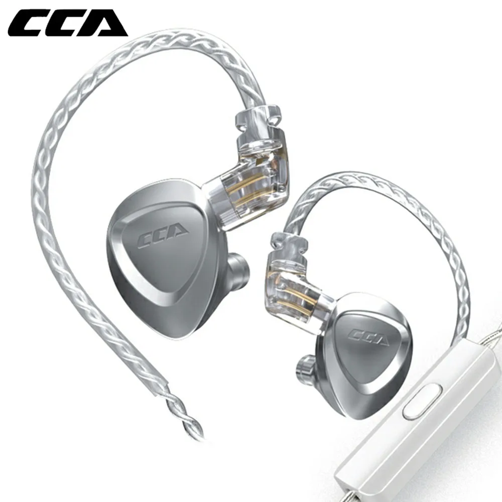 CCA CKX 1DD+6BA Monitor Fülhallgató Hibrid technológia Hifi Fejhallgató Sport Fülhallgató Mikrofon kz наушники