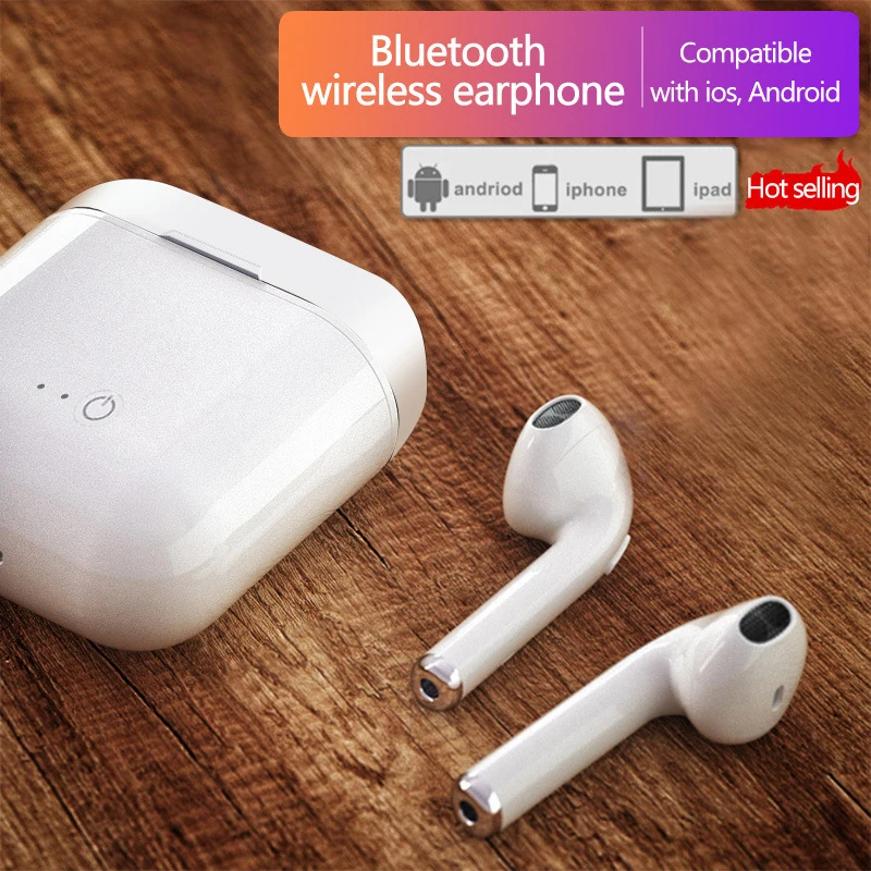 Eredeti I12 TWS Vezeték nélküli Fejhallgató Bluetooth 5.0 Fülhallgató A Fülében Fülhallgató, Headset, Töltő a Dobozban Minden Okostelefonok