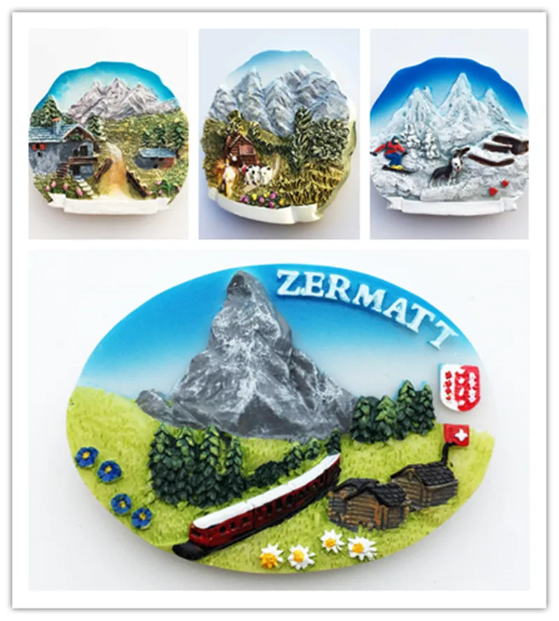 Európa Svájci Luzern Mágnes Turisztikai Ajándéktárgyak Hűtőszekrény Mágneses Matricák Utazási Ajándékok