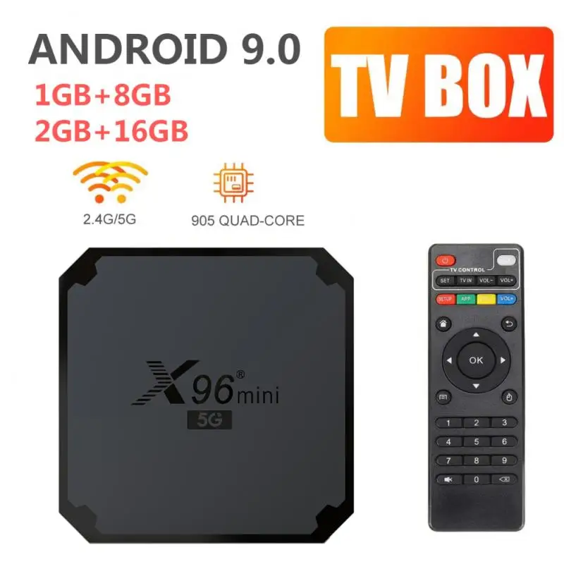Új X96 Mini Android TV BOX X96mini Android 7.1 Smart TV Box 2 gb-ig 16 gb-os Amlogic S905W négymagos, 2,4 GHz-es WiFi Android 9.0 8GB 16GB