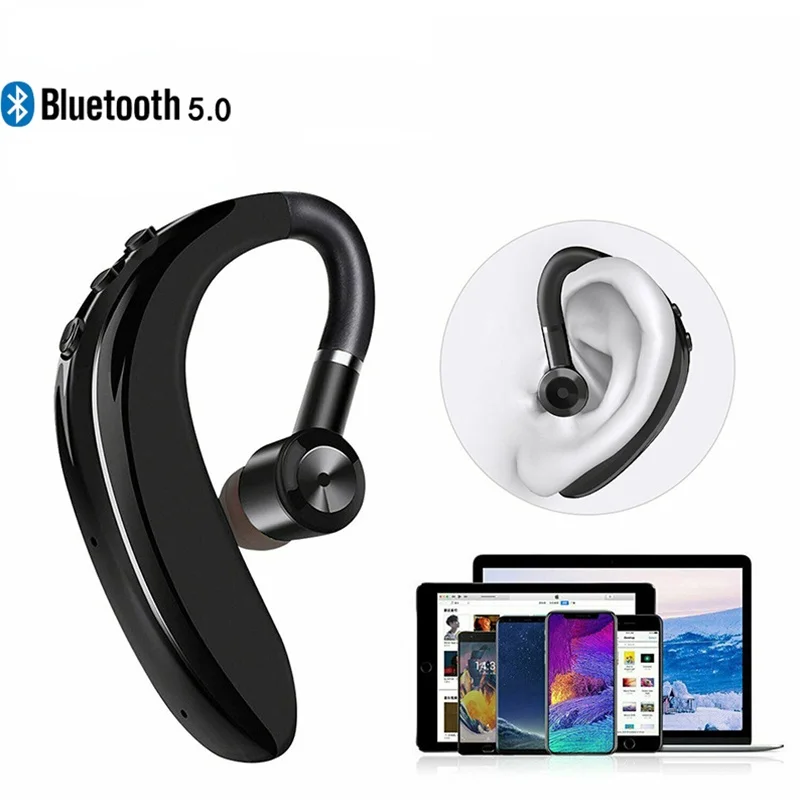 S109 Vezeték Nélküli Bluetooth Fülhallgató Egyetlen Fül Horog Üzleti Sztereó Fejhallgató Headset Kihangosító Sport Fülhallgató Mikrofonnal