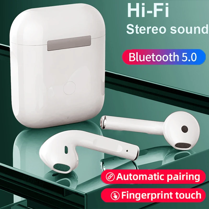 Vezeték nélküli Fülhallgató I12 TWS Bluetooth Fejhallgató Sport Fülhallgató Sztereó Fejhallgató Fone Fülhallgató PK I90000 Okostelefonok