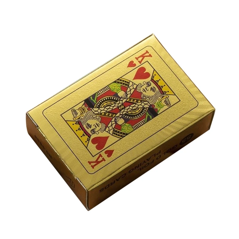 Vízálló Kártya Ajándék Gyűjtemény Szerencsejáték Társasjáték Csomag Kártya Arany Kártya Plasztik Póker Játék Fedélzet, Mini Poker