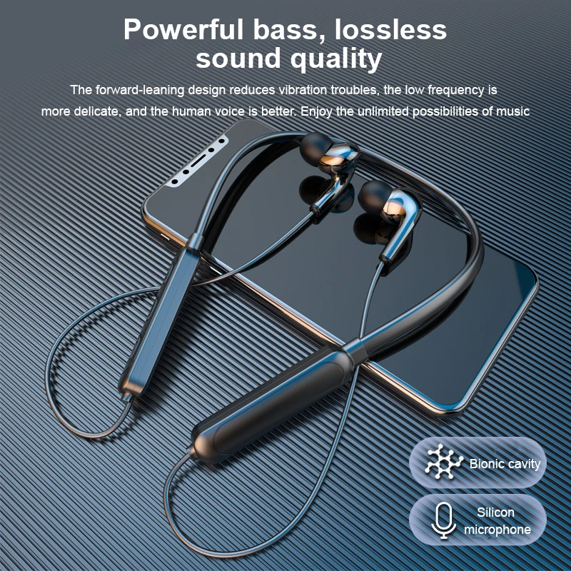 GYORS HAJÓ!!Fülhallgató Vezeték nélküli Fejhallgató Hordozható Nyak szerelt Bluetooth Vezeték nélküli Headset Samsung Galaxy S21 Ultra S20 Note10
